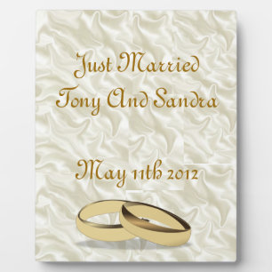 Photo Plaque de table personnalisée pour mariage juste c
