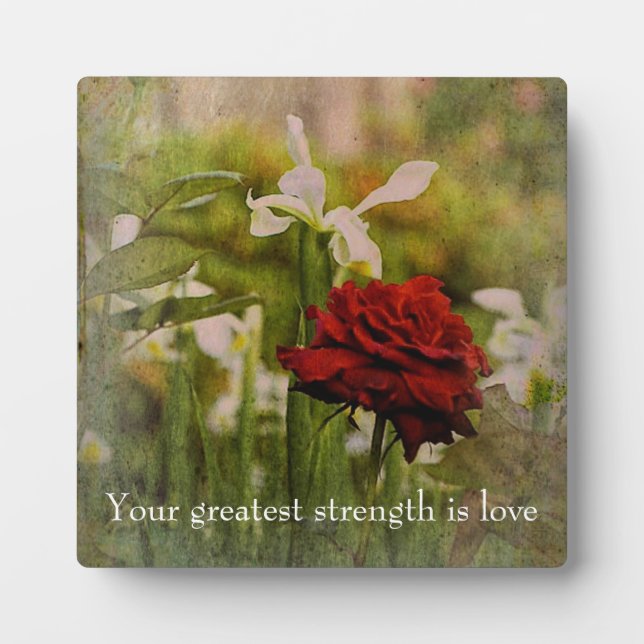 Photo Plaque de table rose rouge avec de l'Easel (Devant)