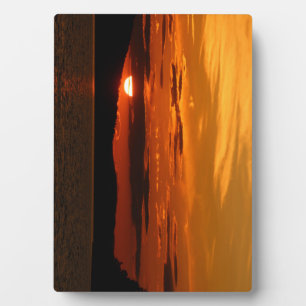 Photo Plaque de table rouge coucher de soleil avec de l'