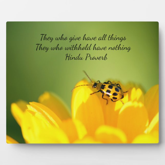 Photo Plaque de table Words of Wisdom avec Easel (Devant)