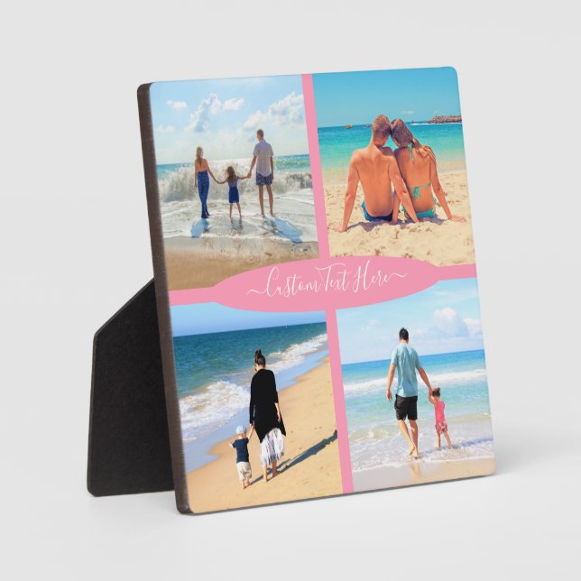 Photo Plaque de texte Collage de photos personnalisées - (Recto)