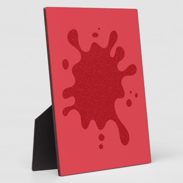 Photo Plaque d'éclaboussure rouge tomate personnalisable (Côté)