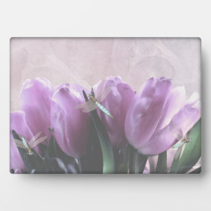 Photo Plaque décorative de Tulipes pourpres Aqua Dragonf