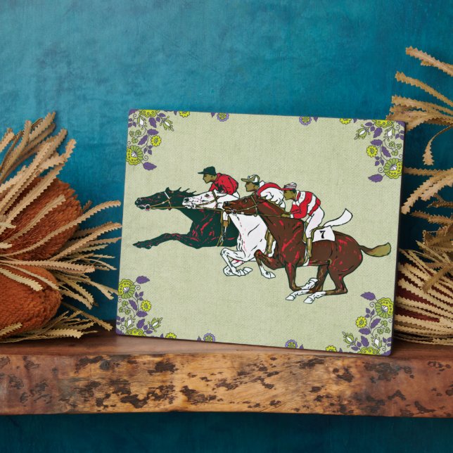 Photo Plaque des chevaux de course (Côté)