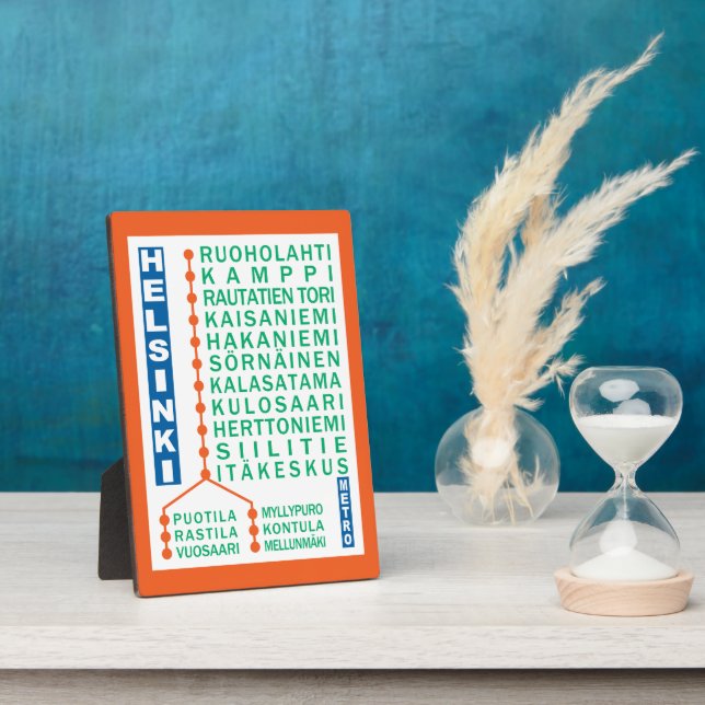 Photo Plaque des stations de métro d'Helsinki (Côté)