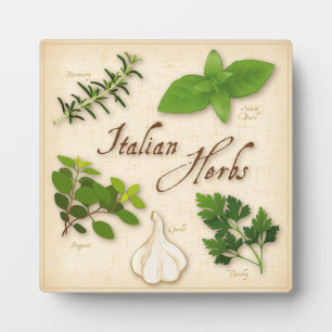 Photo Plaque d'herbes italiennes
