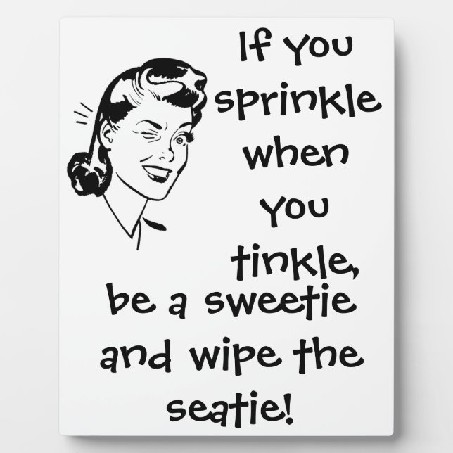 Photo Plaque d'humour rétro noir et blanc (Devant)