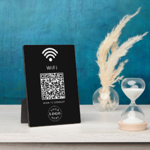 Photo Plaque d'information WiFi avec code QR pour des co