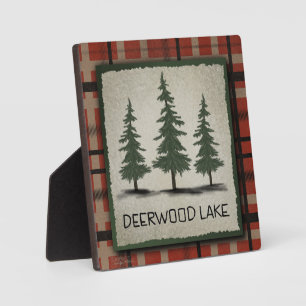 Photo Plaque d'inspiritisme rustique du lac Deerwood