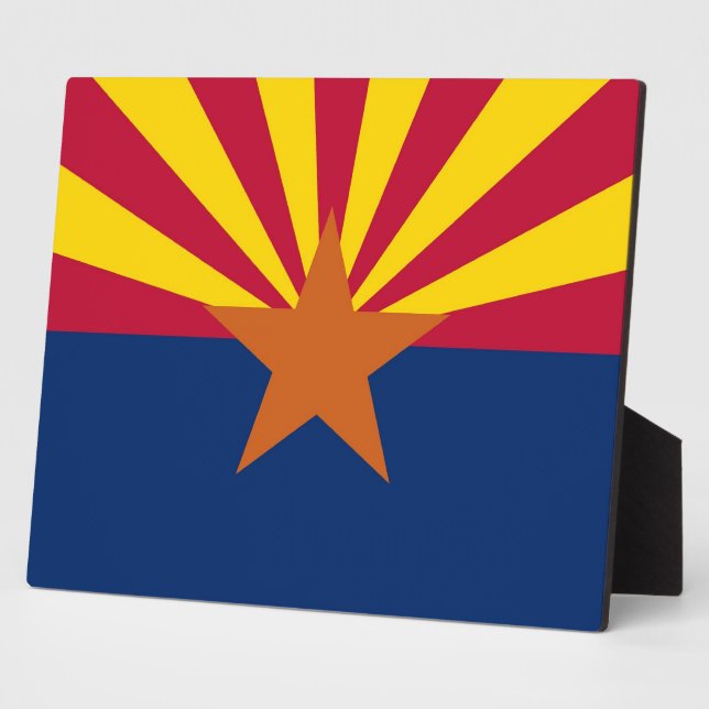 Photo Plaque drapeau de l'État de l'Arizona (Côté)