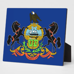 Photo Plaque drapeau de l'État de Pennsylvanie