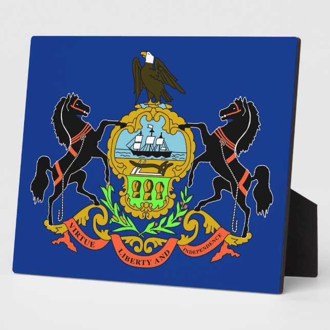 Photo Plaque drapeau de l'État de Pennsylvanie (Côté)