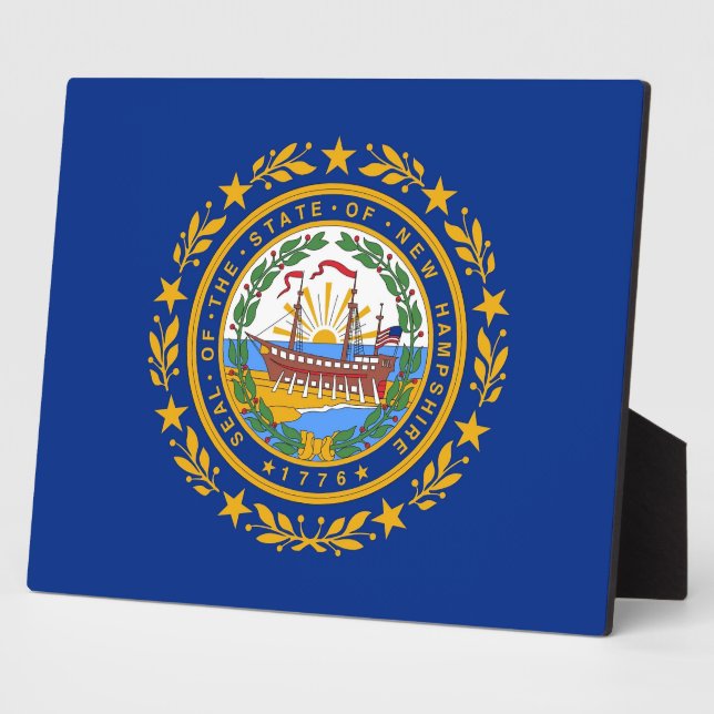 Photo Plaque drapeau de l'État du New Hampshire (Côté)