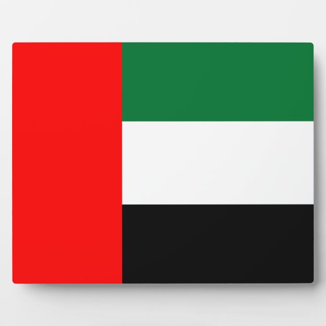 Photo Plaque Drapeau Des Émirats Arabes Unis (Devant)