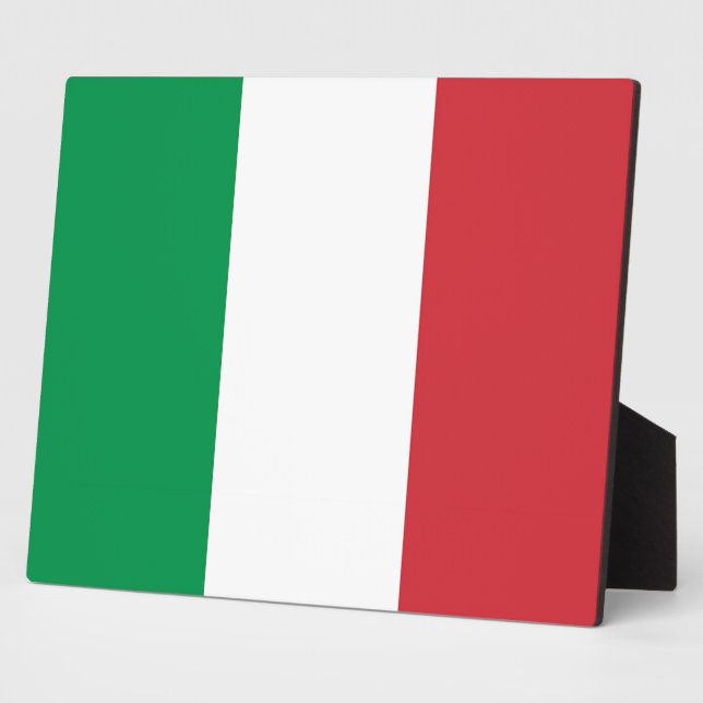 Photo Plaque Drapeau Italien (Côté)