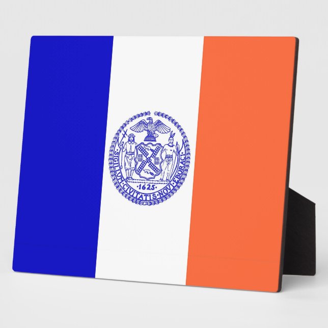 Photo Plaque du drapeau de la ville de New York (Côté)