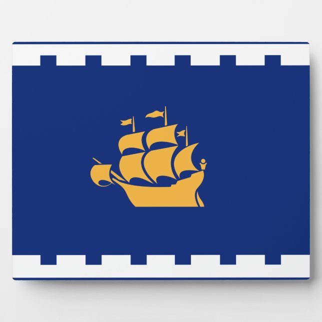 Photo Plaque du drapeau de la ville de Québec (Devant)