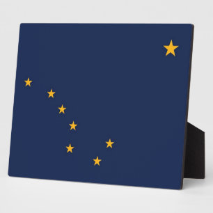 Photo Plaque du drapeau de l'État de l'Alaska