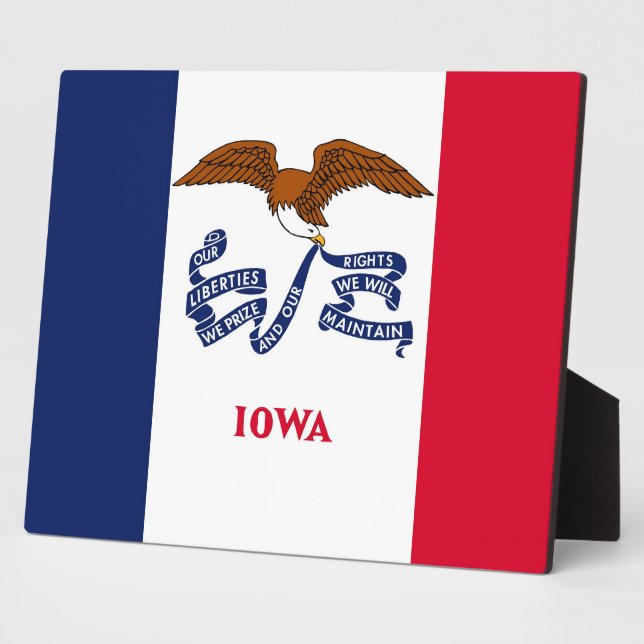 Photo Plaque du drapeau de l'État de l'Iowa (Côté)