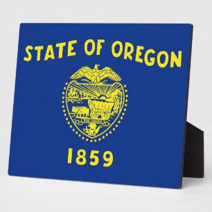 Photo Plaque du drapeau de l'État de l'Oregon