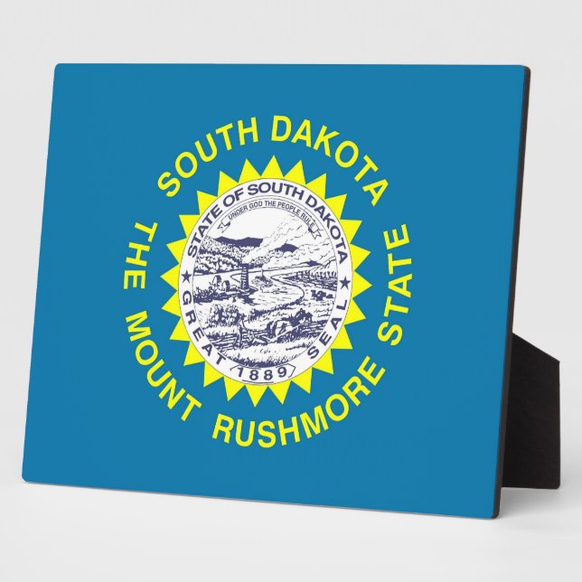 Photo Plaque du drapeau de l'État du Dakota du Sud (Côté)