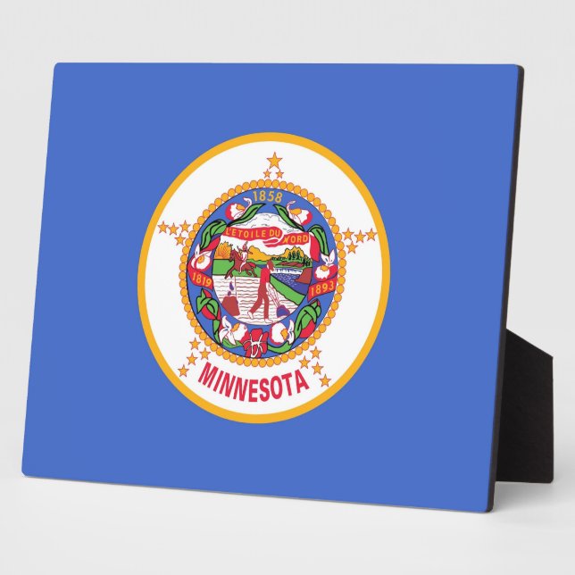 Photo Plaque du drapeau de l'État du Minnesota (Côté)