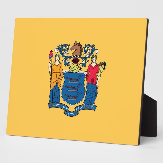 Photo Plaque du drapeau de l'État du New Jersey (Côté)