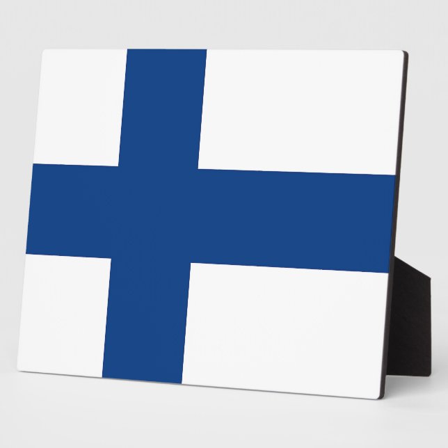 Photo Plaque du drapeau finlandais (Côté)