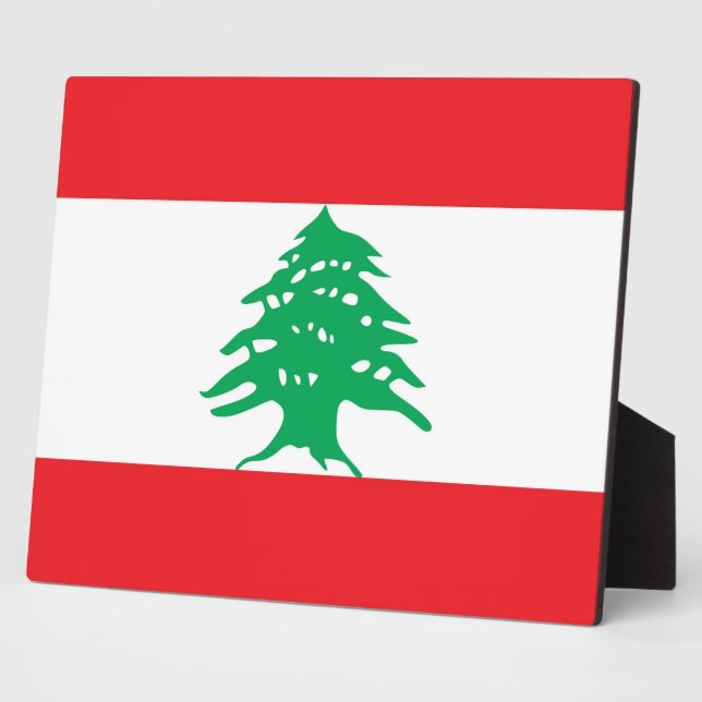 Photo Plaque du drapeau libanais (Côté)