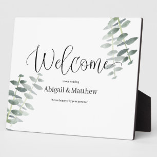 Photo Plaque Eucalyptus Mariage de bienvenue