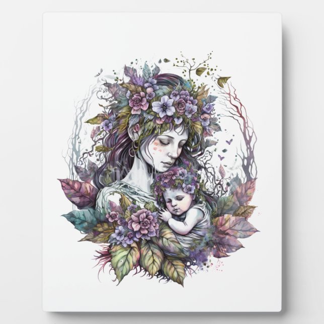 Photo Plaque Fairy Mother and Child avec de l'Easel (Devant)