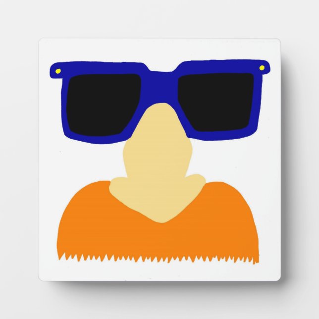 Photo Plaque Incognito Moustache & lunettes (Devant)