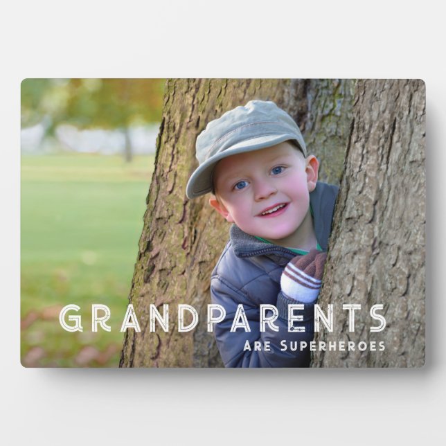 Photo Plaque "Les grands-parents sont des super-héros" a (Devant)