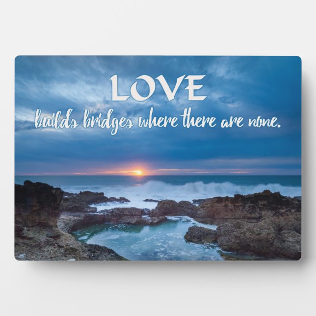 Photo Plaque Love Builds Bridges (Devant)