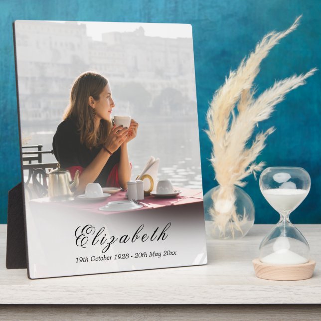 Photo Plaque mémorial funéraire en souvenir affectueux   (Côté)