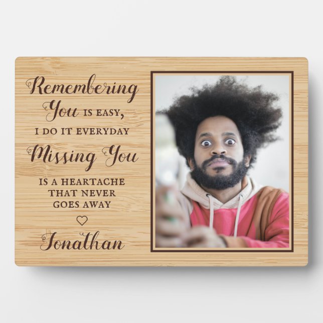 Photo Plaque Mémorielle de Souvenir de Famille avec Phot (Devant)