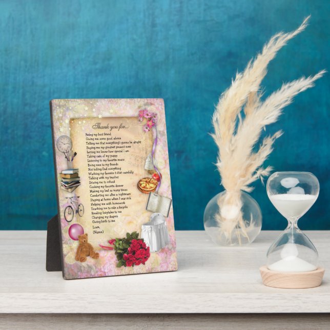 Photo Plaque Merci Maman (Côté)