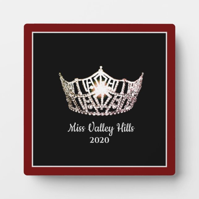 Photo Plaque Miss America Silver Crown Awards (Devant)