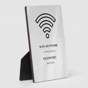 Photo Plaque noire pour réseau Wifi et mot de passe