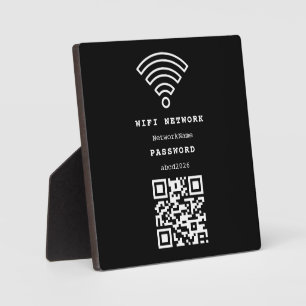 Photo Plaque noire pour réseau Wifi et mot de passe