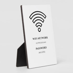 Photo Plaque noire pour réseau Wifi et mot de passe