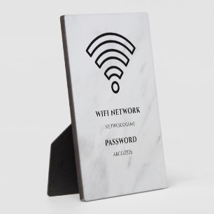 Photo Plaque noire pour réseau Wifi et mot de passe