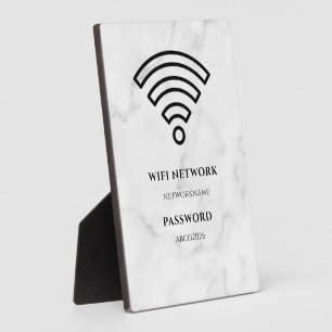 Photo Plaque noire pour réseau Wifi et mot de passe