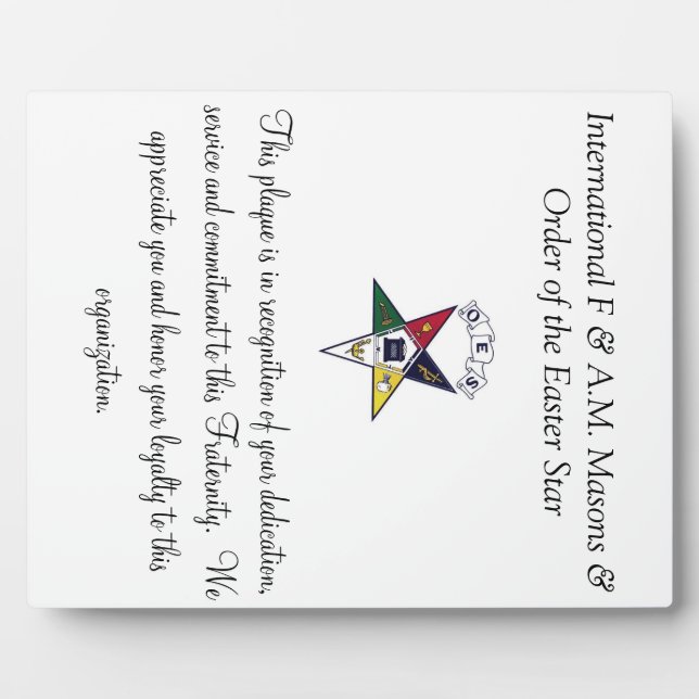 Photo Plaque OES (Devant)