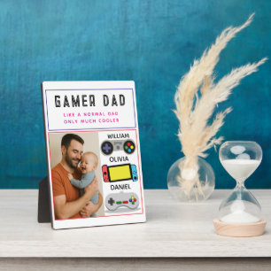 Photo Plaque Papa Joueur - Comme un Papa Normal, Mais en