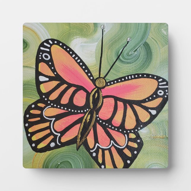 Photo Plaque papillon Monarque (Devant)