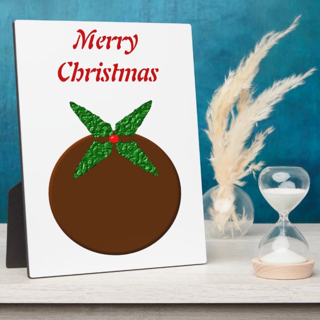 Photo Plaque personnalisable du Pudding de Noël (Côté)