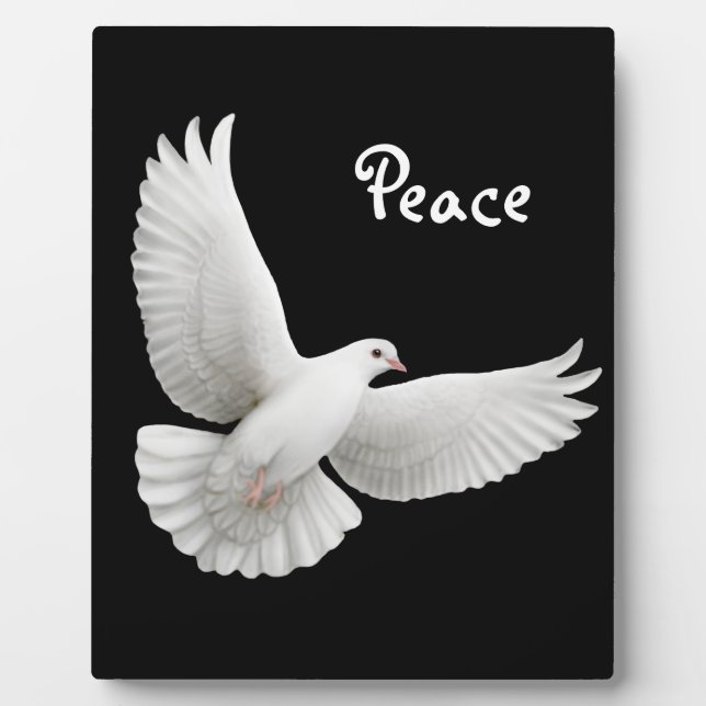 Photo Plaque personnalisable White Peace Dove (Devant)
