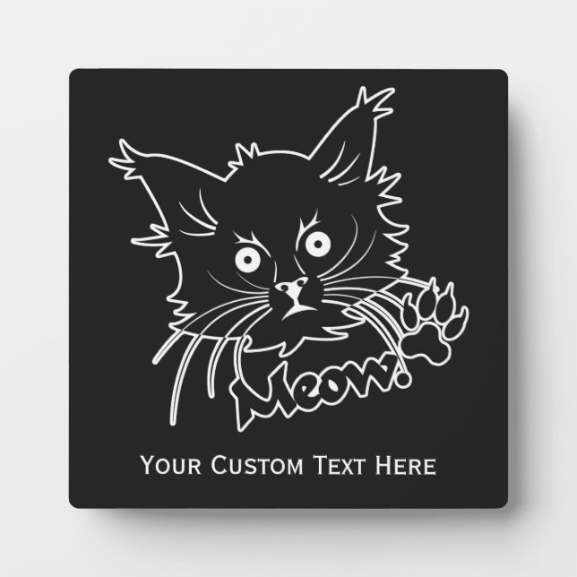 Photo Plaque personnalisée Black Cat (Devant)