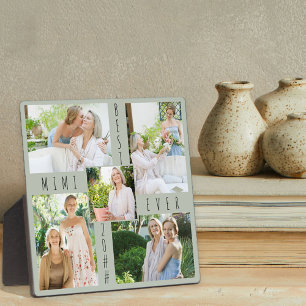 Photo Plaque personnalisée de 5 photos Meilleure Mimi Ev